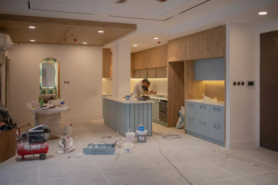Finishes estimating construction scope